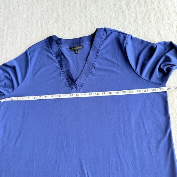 Banana Republic NWOT Women's V-Neck Blue 3/4 Sleeve Airy Blouse, Size XXL, XL, M - Picture 4 of 14